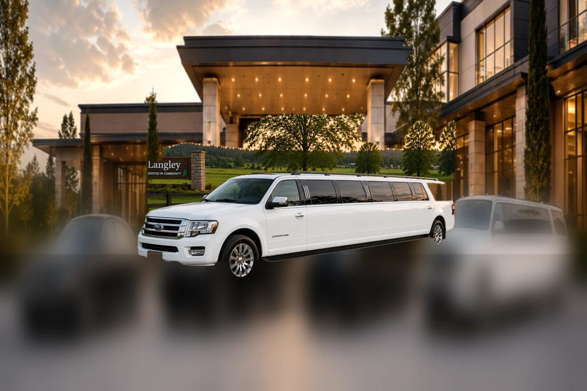 White Ford Expedition stretch SUV limousine