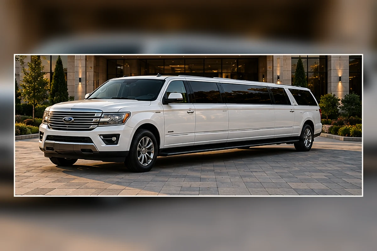 White Ford Expedition stretch SUV limousine serving Maple Ridge